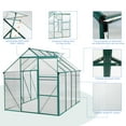 thumbnail image 5 of Polycarbonate Greenhouse Raised Base and Anchor Aluminum Heavy Duty Walk-in Greenhouses for Outdoor Backyard in All Season, 5 of 8