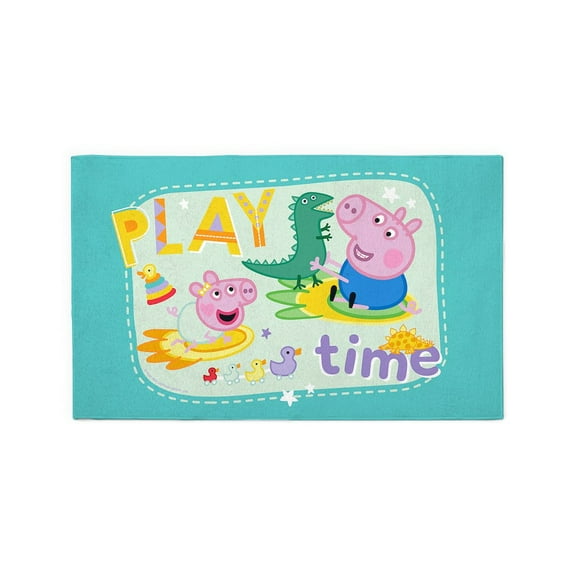 CafePress - Peppa Pig: Play Time - 3'x5' Decorative Area Rug, Fabric Throw Rug