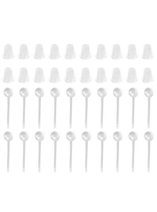 Ftovosyo 40 Pairs Invisible Plastic Earring Posts Clear Ear Hole Retainer  Earring Studs Clear Ear Spacers Piercing Jewelry for Men Women Girls