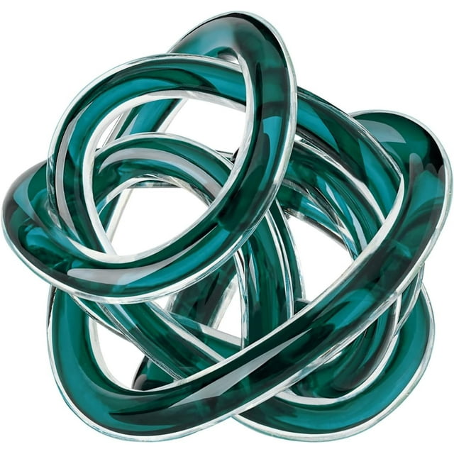 Esfera Decorativa de Cristal, 7.6 cm de diámetro, Color Verde Azulado,Verde azulado