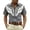 Grey, variant on Shirts for Men Short Sleeve 3D Cowboy Print Lapel Button Down Summer Casual Top Beige L