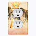 thumbnail image 1 of Metal Light Switch Plate Cover Cute Chihuahua Golden Crown Beige DOG017, 1 of 13