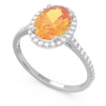 thumbnail image 2 of 2.15 T.C.W Oval Shape Citrine Gemstone & Natural Diamond Wonderful Engagement Ring for her Solid 14K White Gold Size 5.5 by Diamond-Capitals, 2 of 7