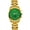 Gold shell green surface, variant on Multifunctional men's watch, three-eye chronograph waterproof business quartz watch