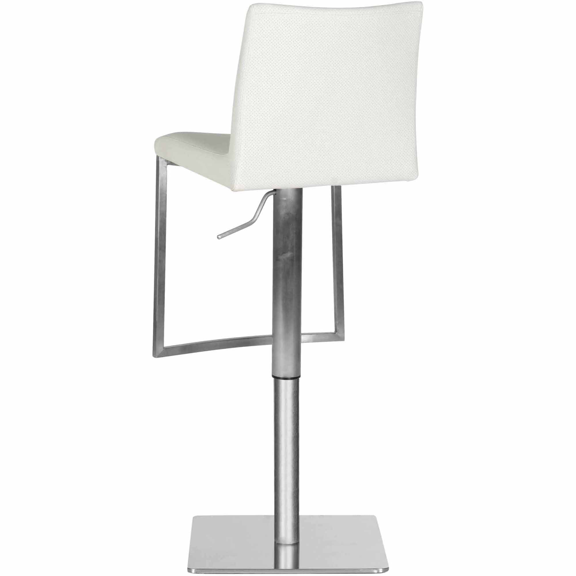 SAFAVIEH Ember Bicast Leather Bar Stool, 33.86", White