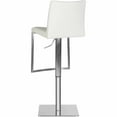thumbnail image 4 of SAFAVIEH Ember Bicast Leather Bar Stool, 33.86", White, 4 of 4