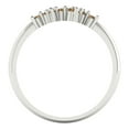 thumbnail image 5 of 0.17 ctw Wedding Band for Women - 18K White Gold Simulated Champagne Diamond Stackable Eternity Ring, 5 of 6