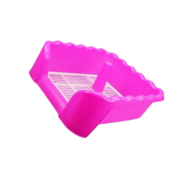 kurtrusly Toilette pour Chien Plateau de Pot pour Chiot Intérieur Extérieur Toilette pour Animaux de Compagnie pour Chiens Moyens Rose Rouge