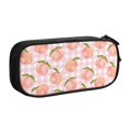 thumbnail image 1 of Large Capacity Pencil Case, Pink Plaid Peach Pattern Pencil Pouch Compartments Pencil Bag, 1 of 5