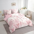 thumbnail image 3 of jejeloiu Kawaii Butterfly 7-Piece Twin Bedding Sets,Girls Pink Bedding Comforter Set,Fairy Tale Theme Sheet Sets For Girls Teens,Ultra Soft Home Decor Reversible, 3 of 8