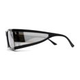 thumbnail image 4 of Windbreaker Side Panel Lens Flat Top Narrow Rectangle Sunglasses Black Silver Mirror, 4 of 4