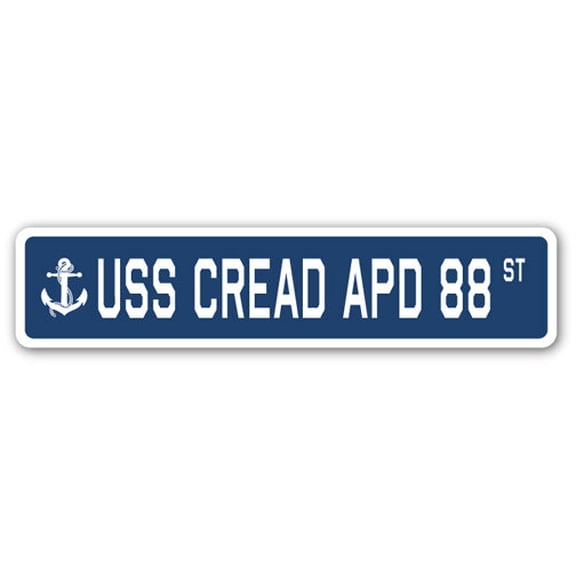 USS CREAD APD 88 Street Sign us navy ship veteran sailor gift