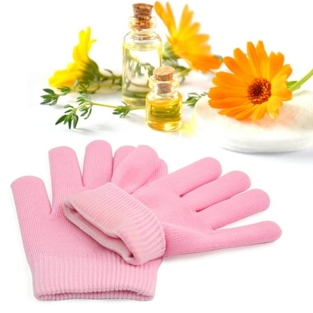 1 Pair Pink Soften Exfoliating Moisturising Hand Care Spa Treatment Gel Gloves