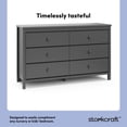 thumbnail image 6 of Storkcraft Alpine 6 Drawer Nursery Double Dresser, Gray, 6 of 12