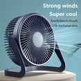 thumbnail image 2 of Ventilador de escritorio portátil recargable de marca, USB, ventiladores de refrigeración silenciosos de oficina, adecuado para el hogar, oficina, Camping, herramienta fresca al aire libre Fivean unisex, 2 of 2