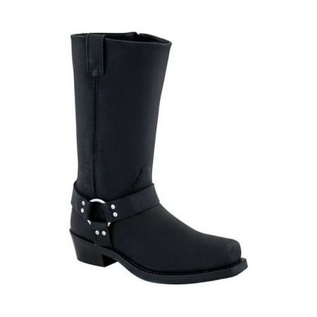 Blk Mens Harness Boot - Men's Old West 12 Inch Square Toe Harness Boot