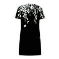 thumbnail image 4 of Drses Summer Dresses for Women 2024 Women's Fashion Printed Short Sleeve Round-Neck Mid-Calf Dress Women's Casual Dresses, 4 of 4