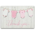 thumbnail image 4 of 60 Pack Girl Baby Shower Thank You Cards with Pink Envelopes, 60 Stickers Included (Clothesline Design, 15 x 10 cm), 4 of 8