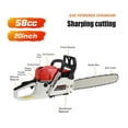 thumbnail image 6 of YNCE 58CC Gas Chainsaw, 20 Inch Chain Saw with 2 Stroke Engine, Gas Power Chainsaw with Non-Slip Handle, 550ml Fuel Tanks for For Forest, Garden, Farm Tree and Wood Cutting Use, 6 of 6