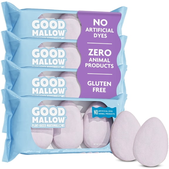 GoodMallow Plant-Based Marshmallow Eggs –100% Vegan Gluten & Gelatin Free