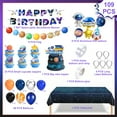 thumbnail image 4 of Outer Space Party Decorations, 109pcs Space Birthday Decorations Set Includes Galaxy Birthday Banner Balloons Tablecloth Cake Decorations etc Space Themed Party Decorations, 4 of 9