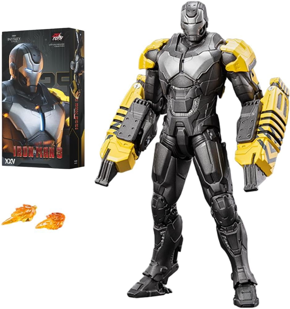 IRON MAN アイアンマン PVC製 フィギュア ZD Toys 1/10 Scale MK17 Iron Man Collectible Action Figure, PVC, 1
