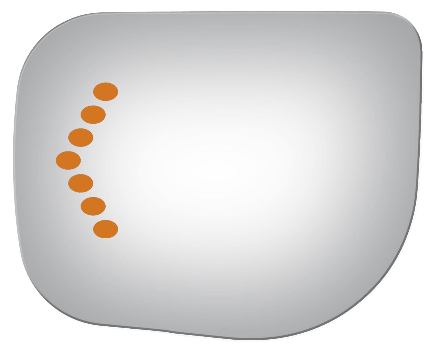 Burco Side View Mirror Replacement Glass - Clear Glass - 4128S