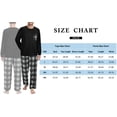 thumbnail image 5 of GENTS BLISS Men Pajamas Set Long Sleeve 2 Piece Set Crewneck Shirts with Pocket and Plaid Soft Bottoms Sets Sleep Pajamas for Men, 5 of 7
