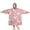 Pink Christmas Santa, variant on Wearable Oversized Blanket,Pink Christmas Snowman Pattern Wearable Blanket Hoodie for Adults,Cozy Hooded Blankets with Super Pockets,Super Warm Fuzzy Pullover for Women & Men