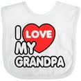 thumbnail image 3 of Inktastic I Love My Grandpa Boys or Girls Baby Bib, 3 of 4