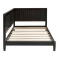 thumbnail image 4 of Twin Size Daybed, Wood Low Bed Sofa Bed Frame with Headboard and Sideboard, Floor Bed with Slats Support for Kids Room, Bedroom, Living Room, Dual-use Modern Sofa Bed for Teens Adults, Espresso, 4 of 9