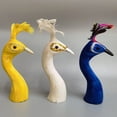 thumbnail image 6 of AOOOWER Beautiful Feathered Peacocks Head Model Ornament for Cabinet Office Home Decors, 6 of 13