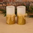 thumbnail image 4 of LumaBase Battery Operated Wax LED Candles, Gold Bow - Set of 2, 4 of 6