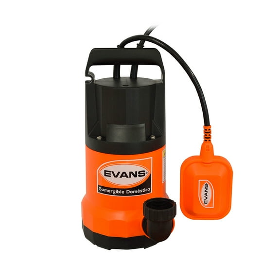 Bomba Sumergible 1/2 Hp Domestica EVANS Agua Lim SLA1.5ME050