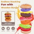 thumbnail image 3 of Montessori Toys Pretend Play Food Set for 3 4 5 Year Old, Wooden Fast Food Play Kitchen with Hamburger, Fries, Egg Tart, Popcorn Chicken, Drumsticks, Cola, Christmas Birthday Gifts Kids Boys Girls, 3 of 8