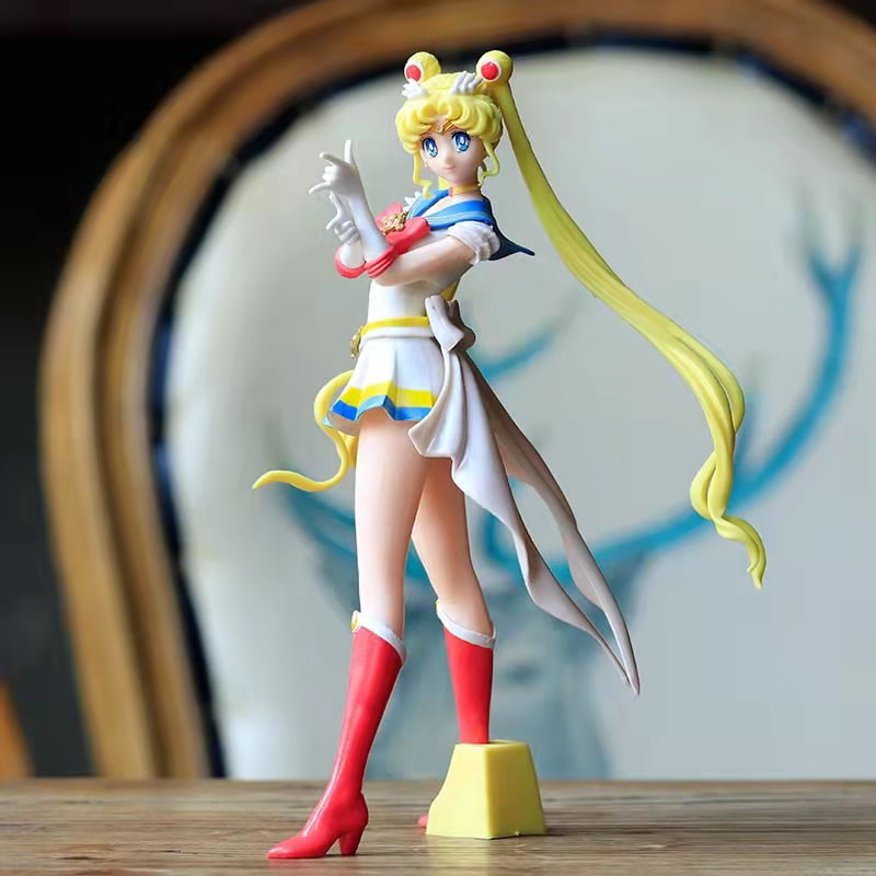 Anime Sailor Moon Girl watching the stars PVC FIGURE Figurine statue Cake Gifts 