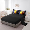 thumbnail image 5 of Homewish Boys Ball Game 7pcs Bedding Comforter Set,Tennis Sport Theme Queen Bedding Sets,Yellow Orange Black Queen Sheet Sets For Boys Kids,Breathable Home Decor Reversible, 5 of 8