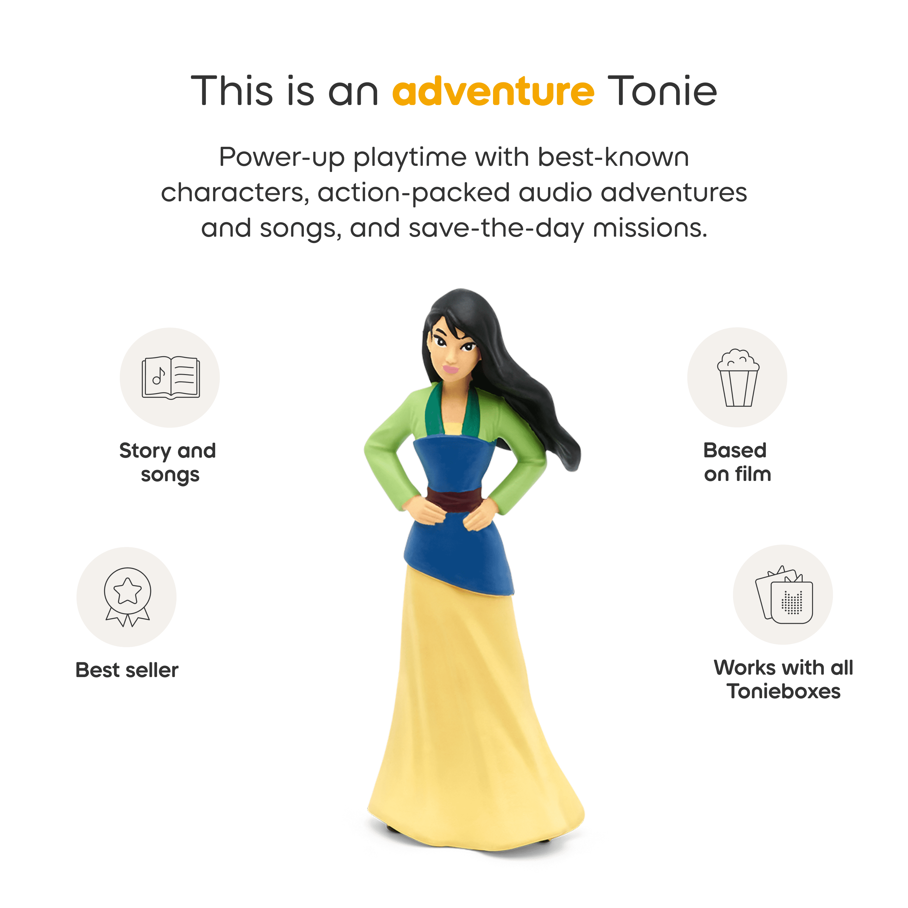 tonies Disney Mulan Figurine de jeu audio (En Anglais)