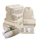 thumbnail image 1 of Minnieouse 8 unids/set bolsa de almacenamiento de equipaje de gran capacidad embalaje ropa zapatos organizador cosméticos bolsa de viaje al aire libre para Envolturas para manijas de equipaje Beige Minnieouse AP012006-05, 1 of 6