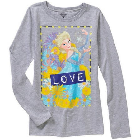 Disney Frozen Love Girls' Long Sleeve Princess T-Shirt