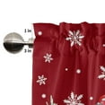 thumbnail image 6 of Fashnice Thermal Insulated Kitchen Valance Xmas Cafe Tier Christmas Short Window Curtain Christmas Half Window Drapes Slot Top Bathroom Scarf Style-E 2pc-Tier Curtain: W:42''x H:54'', 6 of 6