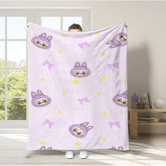 Cute Blanket 50x60IN - Soft Fluffy Warm Flannel Throw Blankets Birthday Gifts for Boys and Girls Couch Bedding