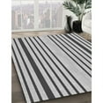 thumbnail image 2 of Ahgly Company Indoor Round Patterned Carbon Gray Area Rugs, 7' Round, 2 of 6