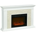 thumbnail image 1 of HOMCOM 31.5" Electric Fireplace with Mantel Remote Control 12H Timer White, 1 of 10