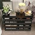 thumbnail image 2 of Oxylife Wooden 10 Drawer Dresser, Chest of Drawers Storage Cabinet for Bedroom Closet, Black, 2 of 6