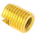 thumbnail image 2 of Spptty Thread Repair Kit, 10pcs M8 x M5 Self Tapping Threaded Insert 302 Slotted Type Screw Bushing for Thread Repair, 2 of 7