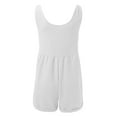 thumbnail image 4 of HBFAGFB Womens Jumpsuit Summer Sleeveless Loose Adjustable Shorts Lightweight Rompers White Size M, 4 of 5