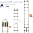 thumbnail image 2 of 6.6 FT Extension Ladders, Lightweight Collapsible Ladders, Aluminum Telescoping Ladders for Home, Folding Telescoping Ladder for RV, Attic, Daily Use at Home, Capacity 330 lbs…, 2 of 7