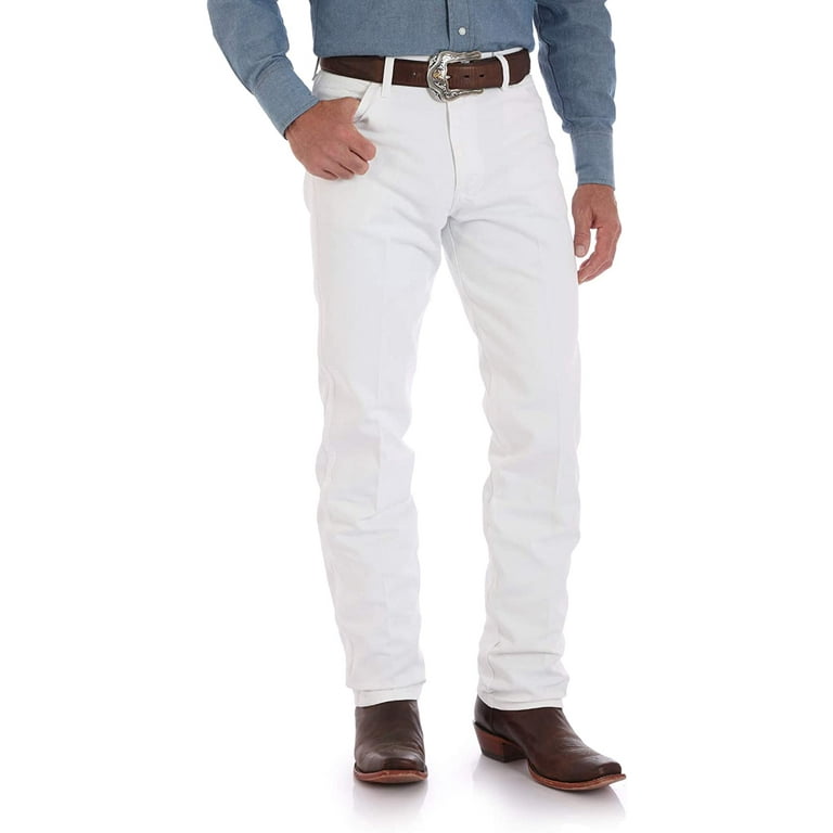 wrangler men s cowboy cut original fit jean white 30x34