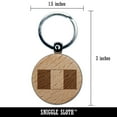 thumbnail image 2 of Ireland Flag Round Keychain Charm Tag - Engraved Wood, 2 of 6